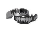 Battle Sports Science Youth Fang Mouthguard 2 Pack with Straps Silver Black