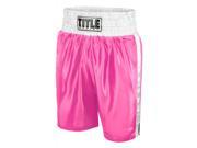 Title Professional Boxing Trunks Small Pink White