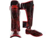 Venum Fusion MMA Shin Guards Large Red Black