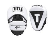 Title Boxing Attack Big T 2.5 Extra Thick Contoured Leather Punch Mitts White