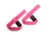 Grizzly Fitness Adjustable Cotton Weight Lifting Straps Pink