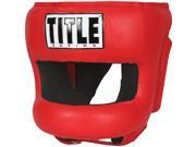 Title Boxing Face Protector Training Headgear Red