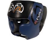 Rival Boxing RHG20 Training Headgear with Cheek Protectors Small Black Blue