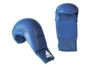 Adidas WKF Approved Elastic Closure Karate Mitts without Thumbs XL Blue
