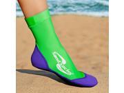Sand Socks Classic High Top Neoprene Athletic Socks Large Lime Purple