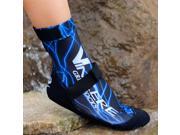 Sand Socks Grip Bottom Strapped Neoprene Athletic Socks 2XL Blue Lightning