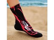 Sand Socks Classic High Top Neoprene Athletic Socks Medium Red Lightning