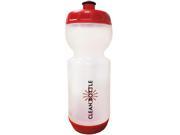 Clean Bottle 23 oz. Removable Top and Bottom Sports Water Bottle Red