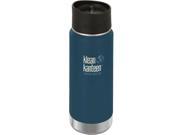 Klean Kanteen Wide Mouth 16 oz. Insulated Bottle with Cafe Cap Neptune Blue