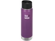 Klean Kanteen Wide Mouth 20 oz. Insulated Bottle with Cafe Cap Wild Grape