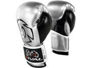 Rival Boxing RB7 Fitness Hook and Loop Bag Gloves 10 oz. Silver Black