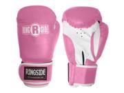 Ringside Striker Hook and Loop Training Boxing Gloves L XL Pink White