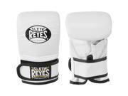 Cleto Reyes Leather Hook and Loop Boxing Bag Gloves Small White