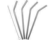 RTIC Coolers 4 Pack Stainless Steel Replacement Straws and Cleaning Brush