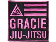 Gracie Jiu Jitsu Adult 4 x 4 Embroidered Backpack Rank Patch Pink