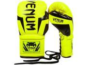Venum Elite Long Cuff Lace Up Boxing Gloves 14 oz. Neo Yellow