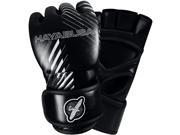 Hayabusa Ikusa Charged 4 oz. Hook and Loop MMA Gloves Small Black Gray