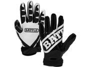 Battle Receivers Ultra Stick Football Gloves XL Black White