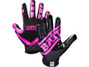 Battle Receivers Ultra Stick Football Gloves Youth XL Pink Black