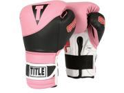 Title Boxing Gel Suspense Training Gloves 12 oz Pink Black