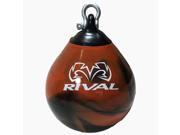 Rival Boxing Aqua Head Hunter Punching Bag 9 in. Black Orange