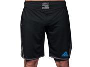 Adidas Grappling Drawstring MMA Shorts Large Black Beluga Blue