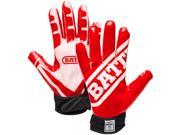Battle Receivers Ultra Stick Football Gloves 2XL Red White
