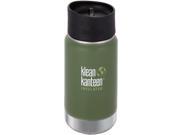 Klean Kanteen Wide Mouth 12 oz. Insulated Bottle with Cafe Cap Vineyard Green