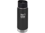 Klean Kanteen Wide Mouth 16 oz. Insulated Bottle with Cafe Cap Shale Black