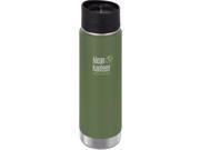 Klean Kanteen Wide Mouth 20 oz. Insulated Bottle with Cafe Cap Vineyard Green
