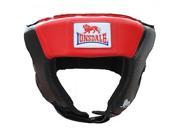 Lonsdale Super Pro Open Face Headgear Large Black Red