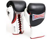 Lonsdale Ultimate Pro Fight Lace Up Contest Gloves 10 oz Large Black White Red