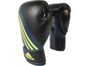 Adidas Speed 300 Hook and Loop Boxing Gloves 18 oz. Black Tech Ink Solar Yellow