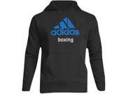 Adidas Community Line Boxing Pullover Hoodie Large Black Solar Blue