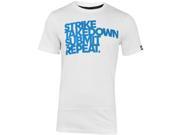 Adidas Strike MMA Leisure T Shirt Large White Blue
