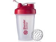 Blender Bottle Classic 20 oz. Shaker with Loop Top Clear Red