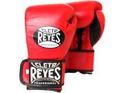 Cleto Reyes Lace Up Hook and Loop Hybrid Boxing Gloves Small Red