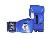 Cleto Reyes Hook and Loop Leather Training Boxing Gloves 16 oz Blue