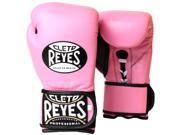 Cleto Reyes Lace Up Hook and Loop Hybrid Boxing Gloves XS Pink