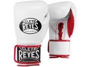 Cleto Reyes Lace Up Hook and Loop Hybrid Boxing Gloves Small White