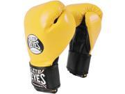 Cleto Reyes Lace Up Hook and Loop Hybrid Boxing Gloves Medium Yellow Black