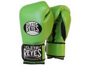 Cleto Reyes Lace Up Hook and Loop Hybrid Boxing Gloves Small Citrus Green