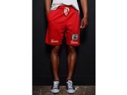 Roots of Fight Ray Boom Boom Mancini Slim Fit Drawstring Shorts Large Red