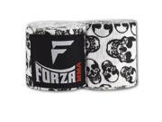 Forza MMA 180 Mexican Style Boxing Handwraps Factory Skulls White