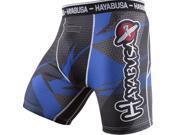 Hayabusa Metaru 47 Silver Compression Shorts XL Black Blue
