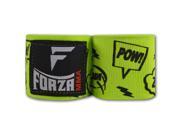 Forza MMA 180 Mexican Style Boxing Handwraps Comic Book Lime Green