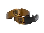 Battle Sports Science Adult Football Mouthguard 2 Pack with Straps Gold