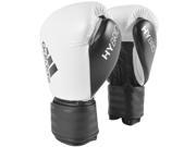 Adidas Hybrid 200 Hook and Loop Training Boxing Gloves 16 oz. White Black