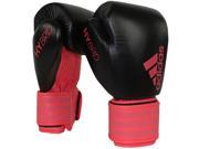 Adidas Women s Hybrid DF200 Hook Loop Training Boxing Gloves 14 oz. Black Shock Red