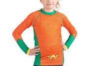 Fusion Fight Gear Kid s Aquaman Costume Long Sleeve Rashguard Small